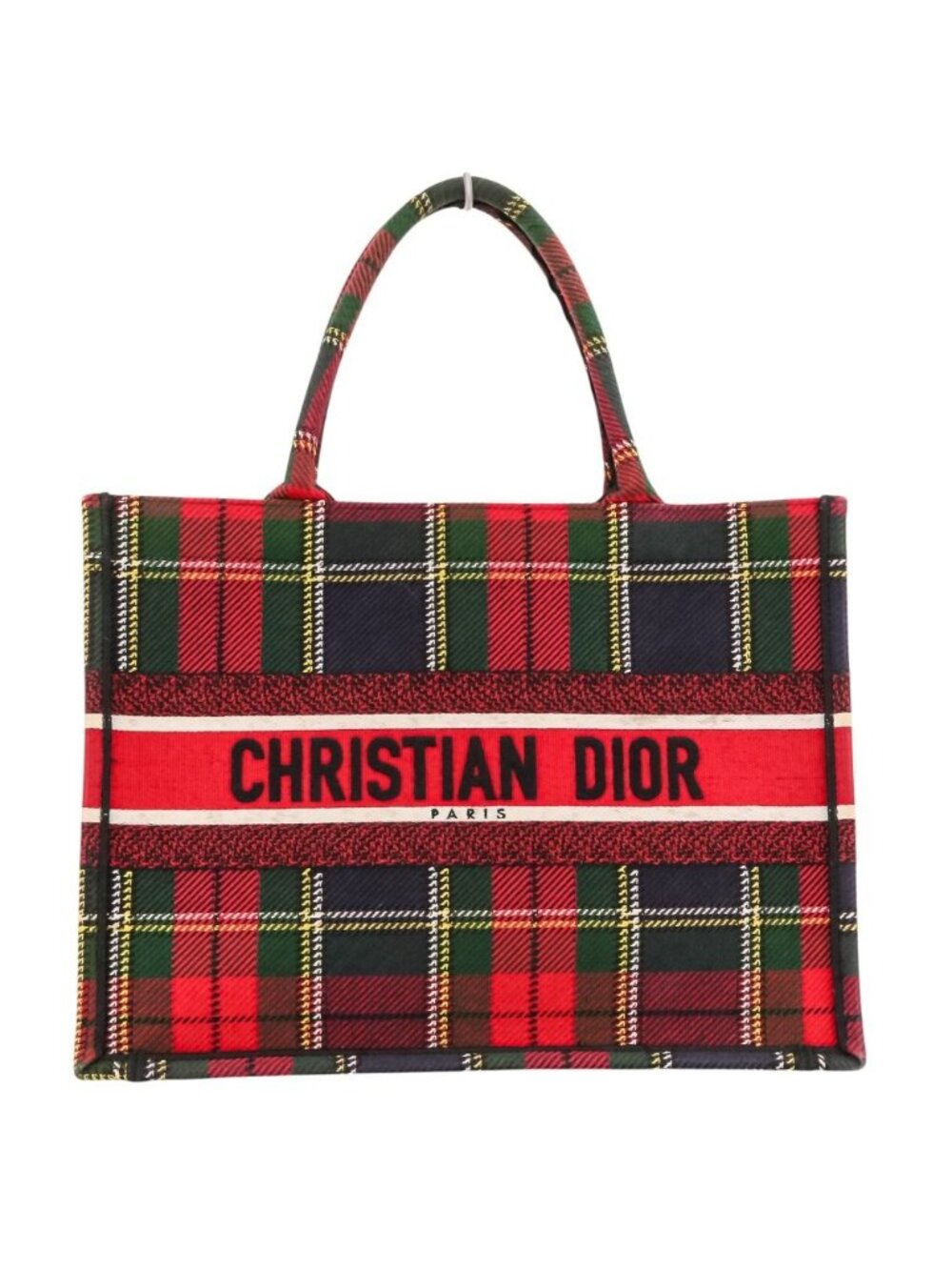 Dior Book Tote Handbag Red Green